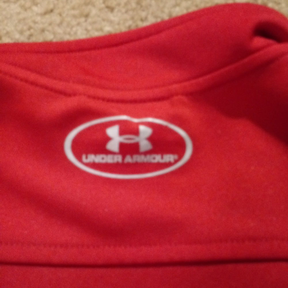 Youth small under armour red lightweight jacket
